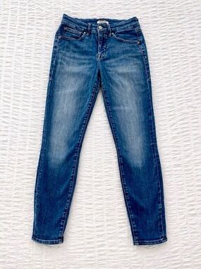 Good American Good Legs Crop Jeans Size 6/28 Blue Denim Mid Rise Skinny